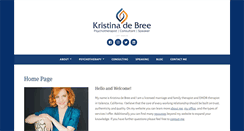 Desktop Screenshot of kristinadebree.com